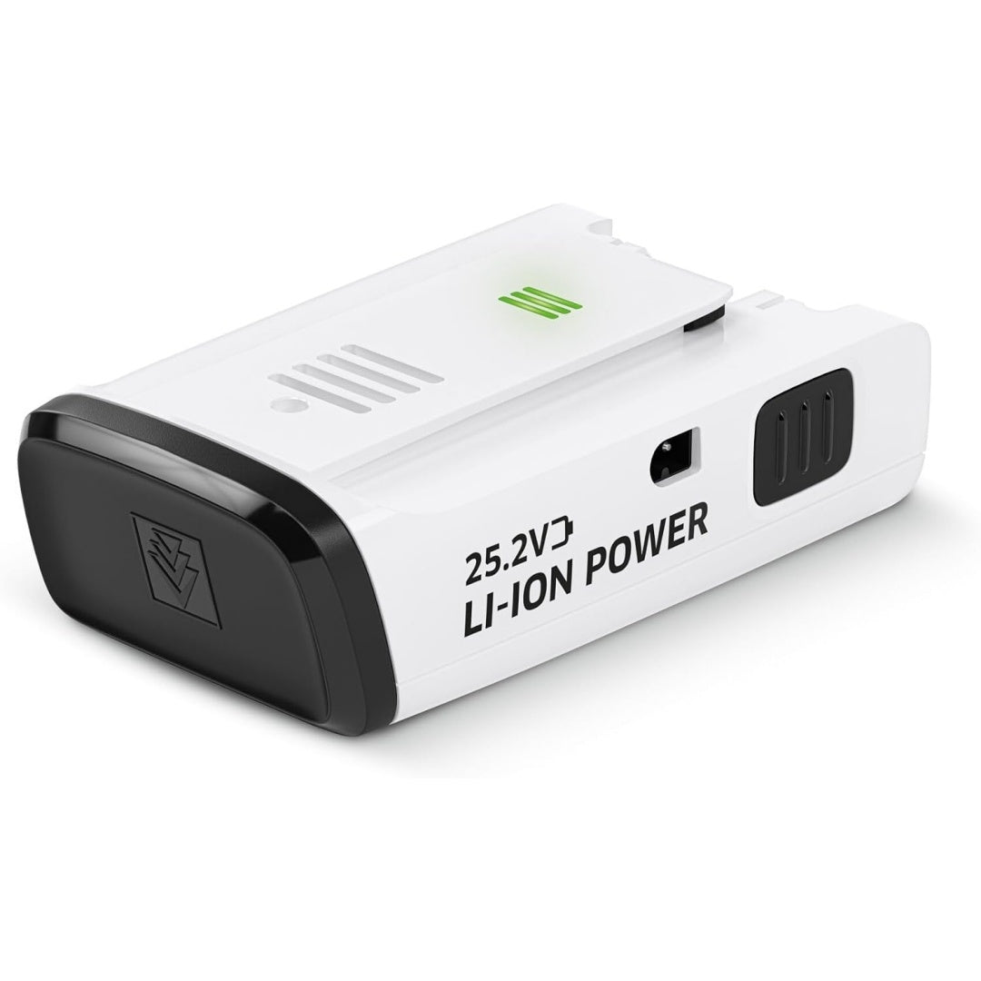 Accumulateur rechargeable avec une alimentation de l'appareil compatible, coloris blanc et noir