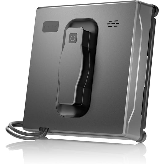 Robot nettoyeur de fenetres associant le deplacement sur la vitre au coloris gris