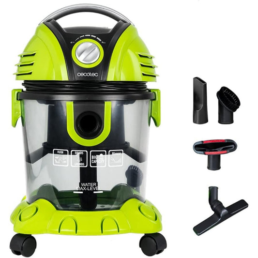 Aspirateur a cuve associant une filtration des particules fines et la collecte de l'eau et des poussieres
