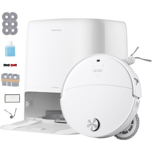 Ce robot avec station de lavage combine le vidage automatique et l'entretien des sols durs