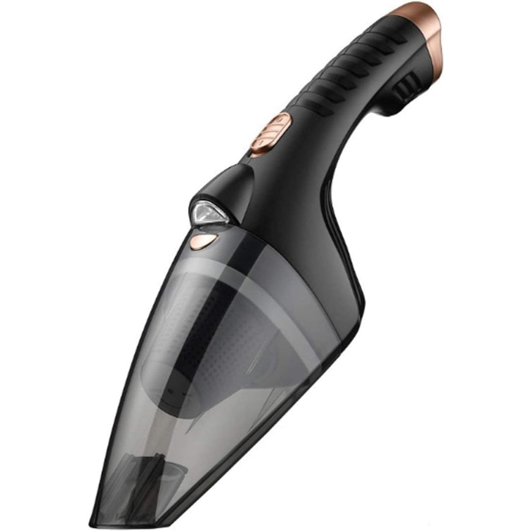 Aspirateur a main avec une tension annoncee de 12 V, coloris gris et noir